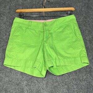 Lilly Pulitzer The Callahan Shorts Womens 2 Green Cotton Pockets